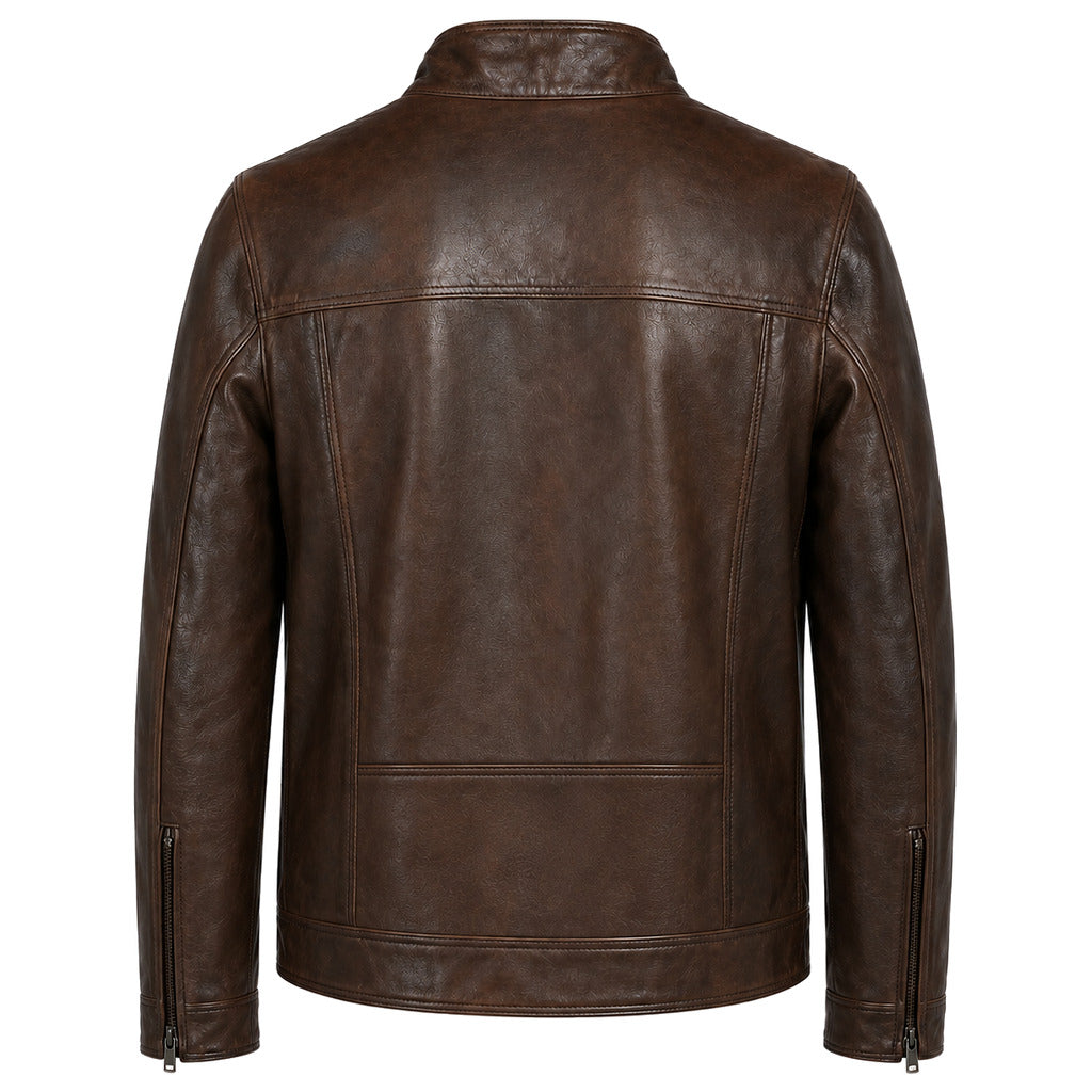 giacca pelle di vitello marrone