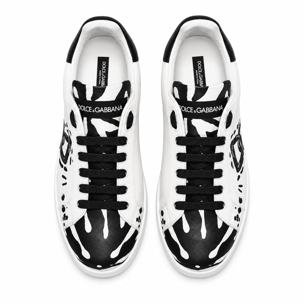 sneakers portofino black & white