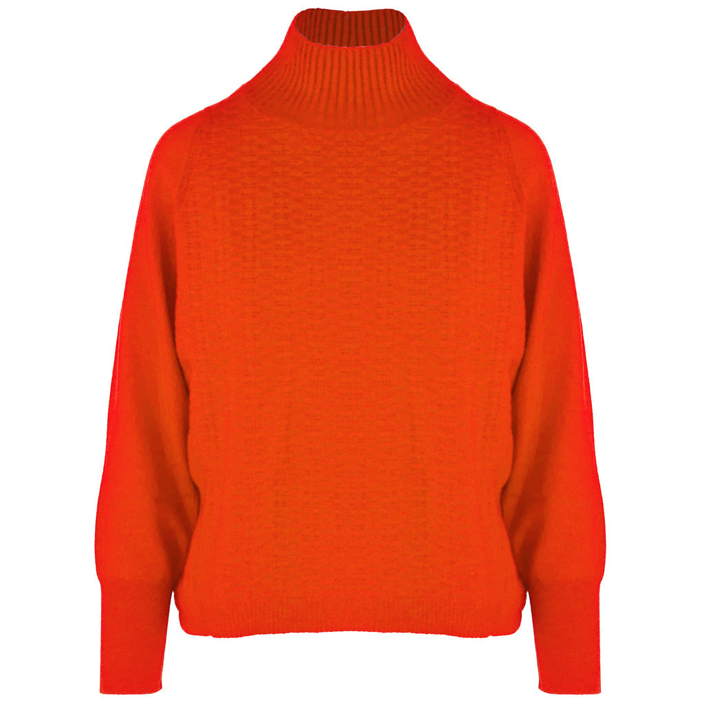 collo alto cashmere brick