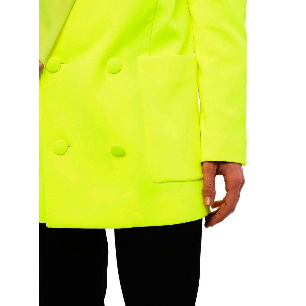 blazer doppiopetto giallo fluo
