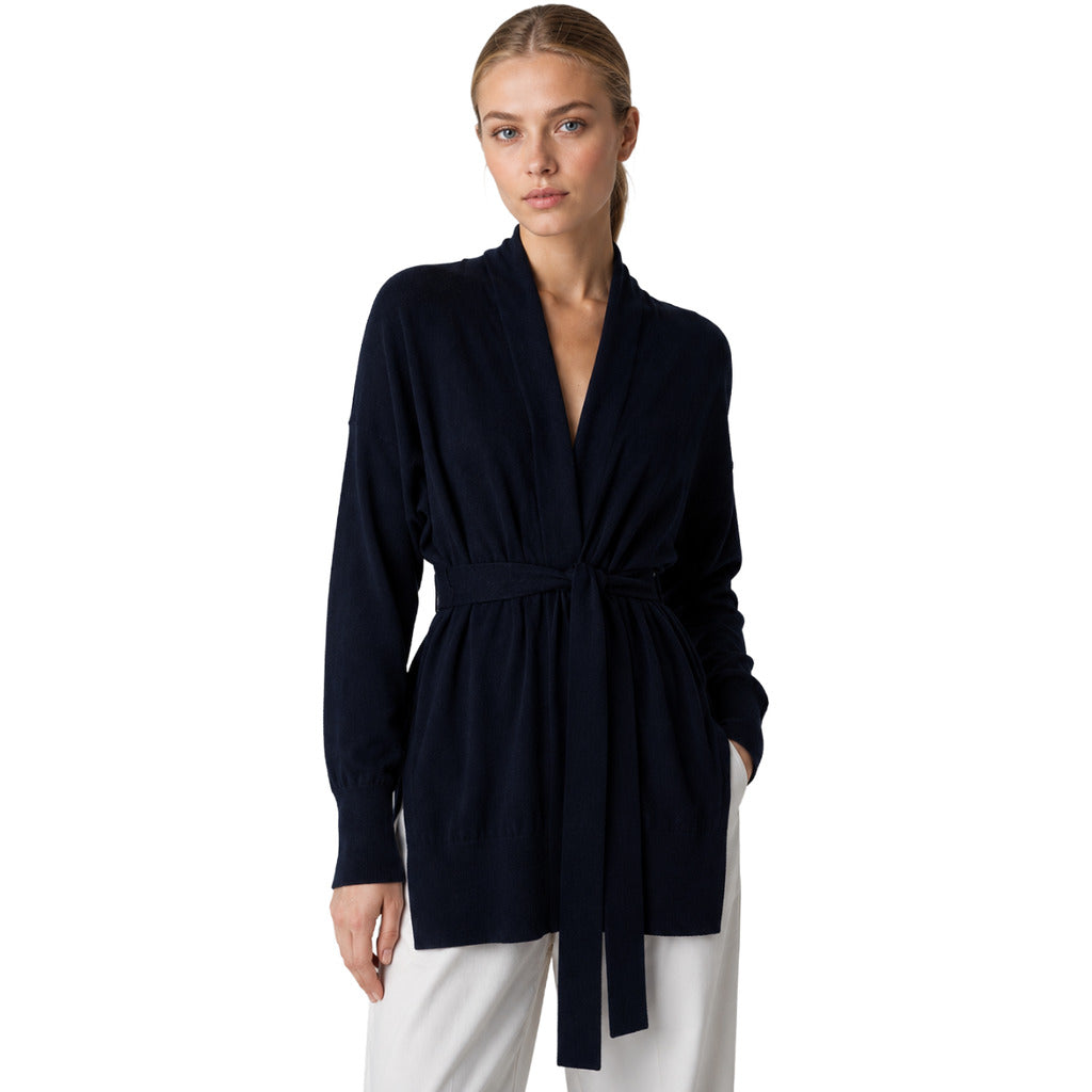 cardigan sciallato blu notte