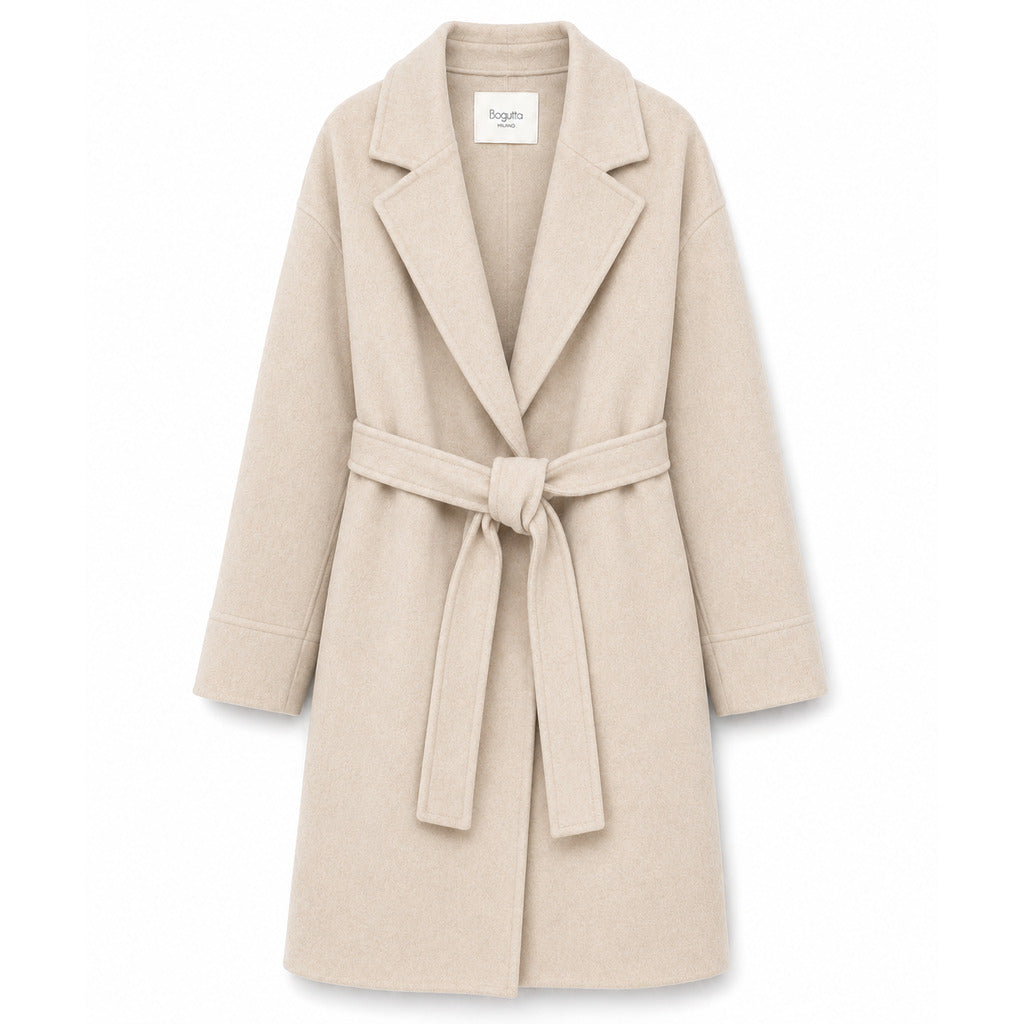 cappotto lana con cintura