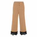 pantalone in maglia con pizzo