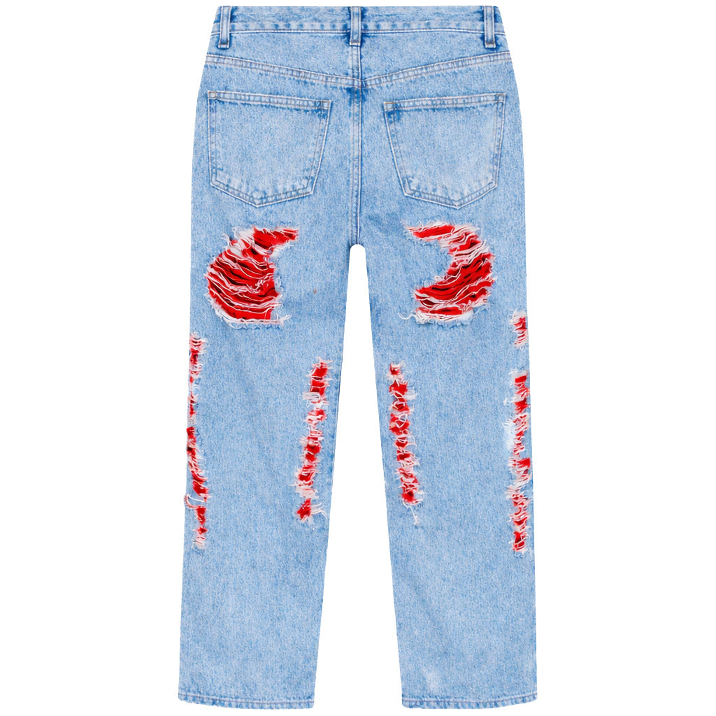 jeans strappati blu