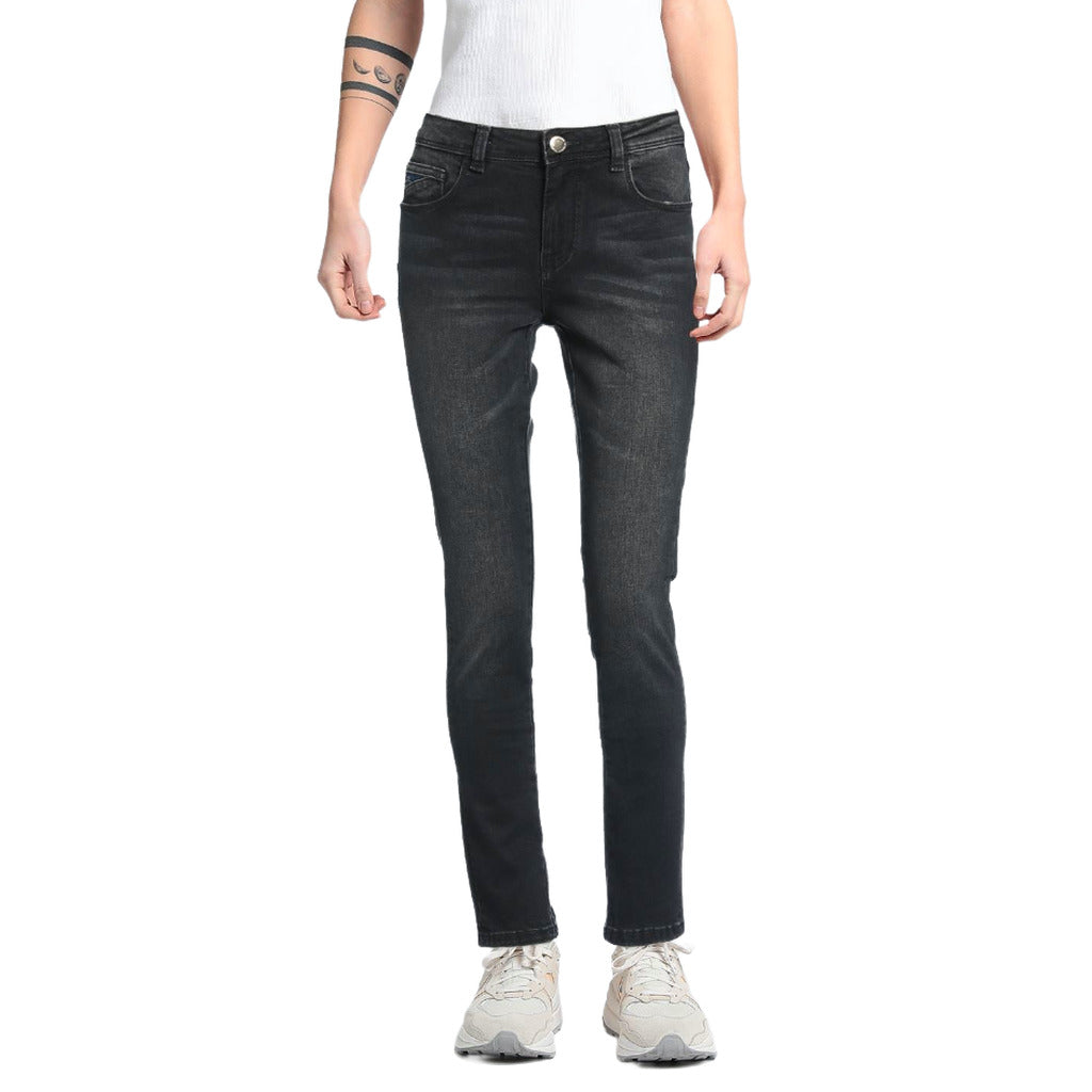 Yes Zee jeans skinny neri in cotone leggermente elasticizzato