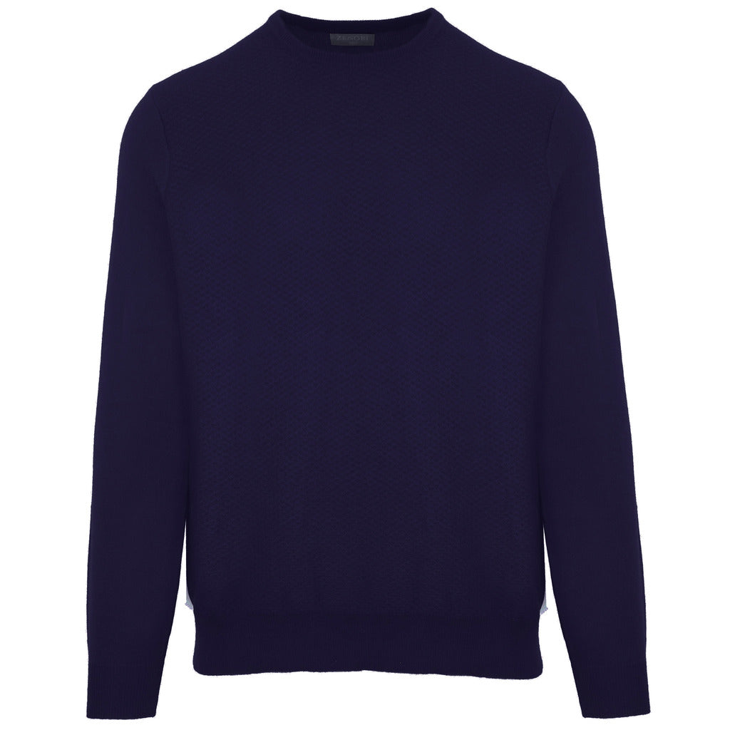 paricollo misto cashmere navy