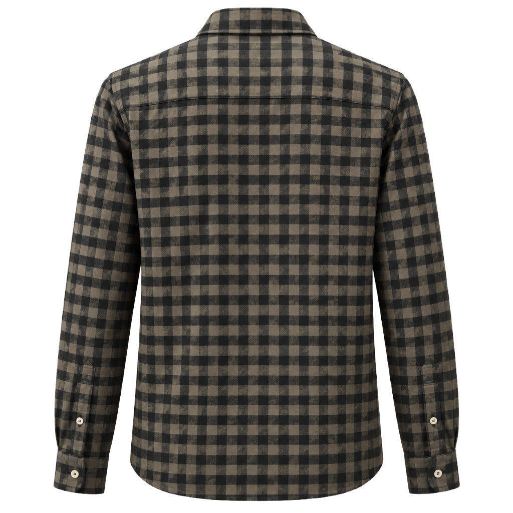 camicia quadretti logata