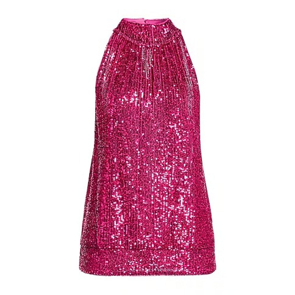 abito paillettes fucsia