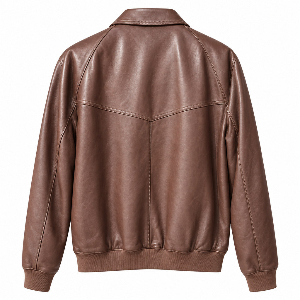 very dark brown jacket