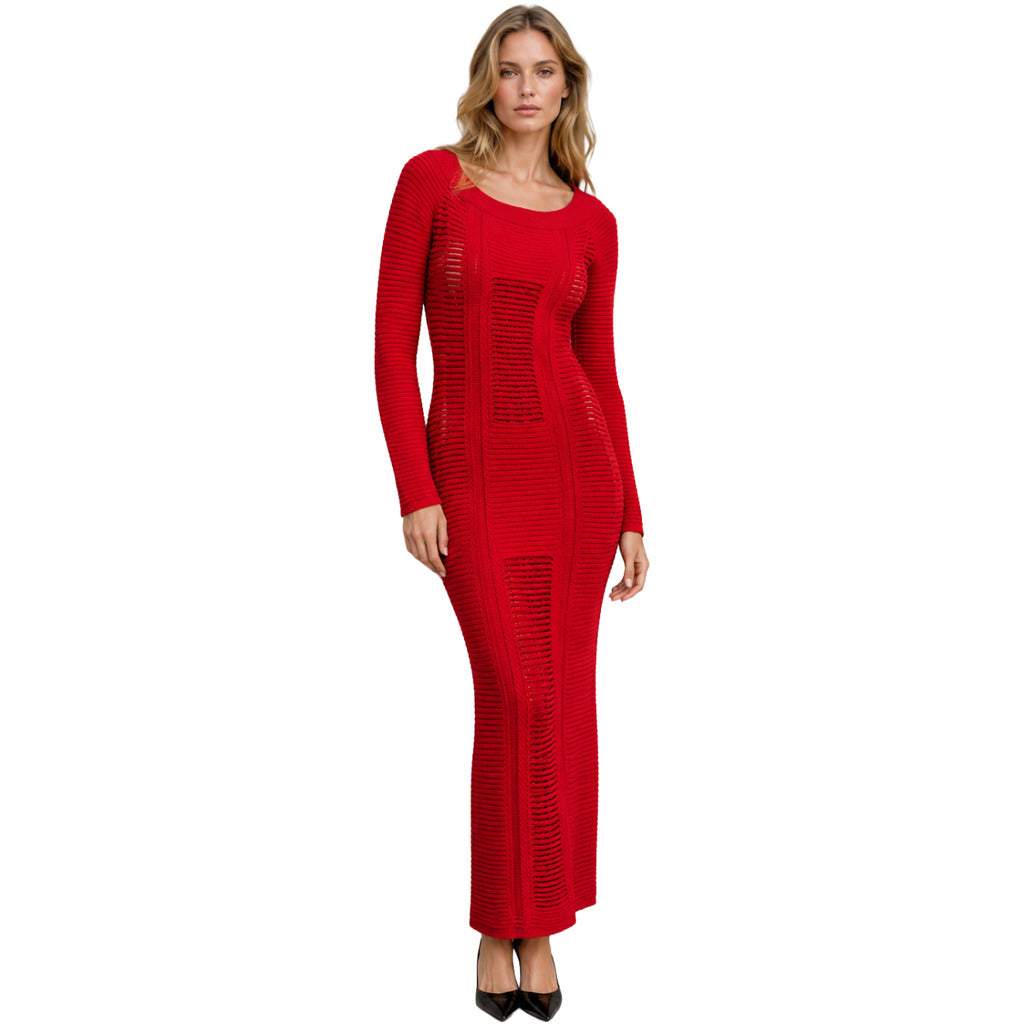 abito lungo rosso