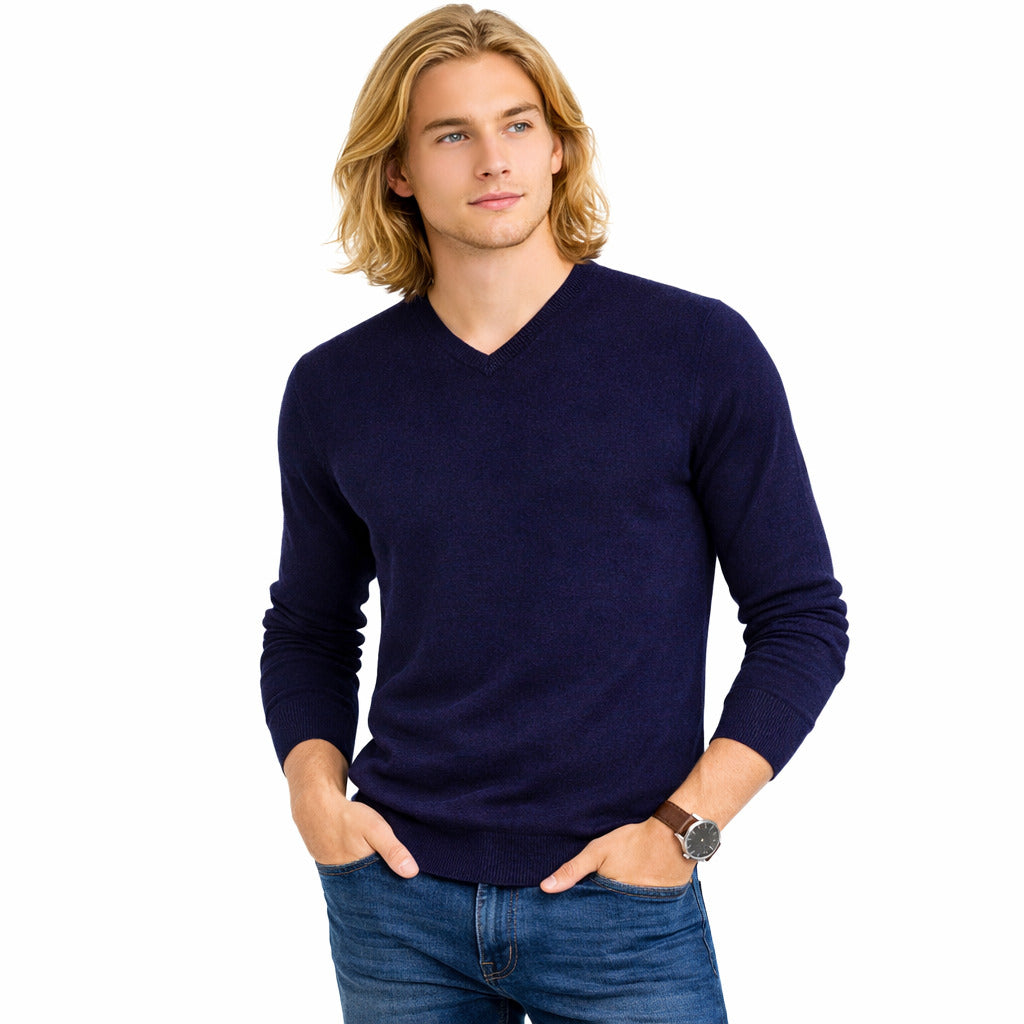 maglia scollo V finezza 12