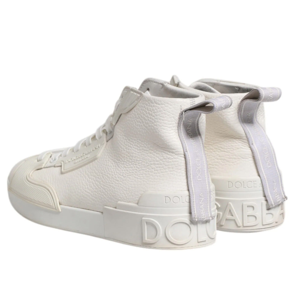 sneaker alta pelle bianca