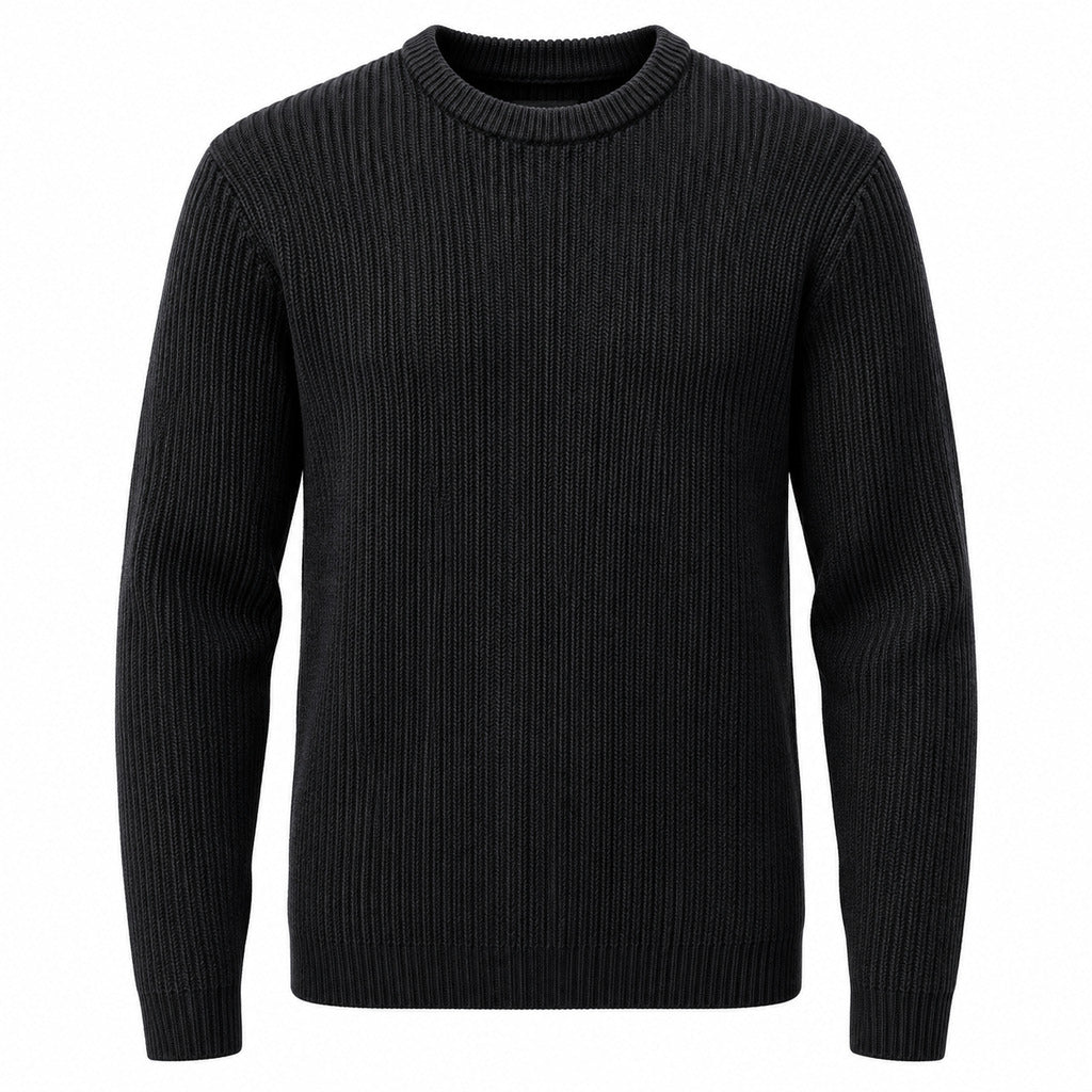 maglione a coste blu