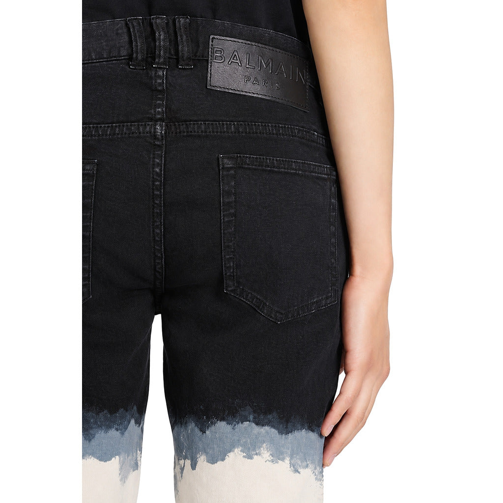 jeans black and white tie-dye