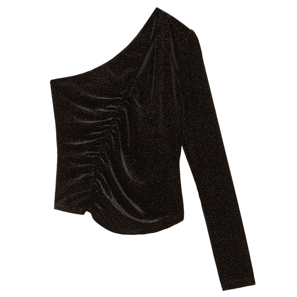 maglia top purple glitter