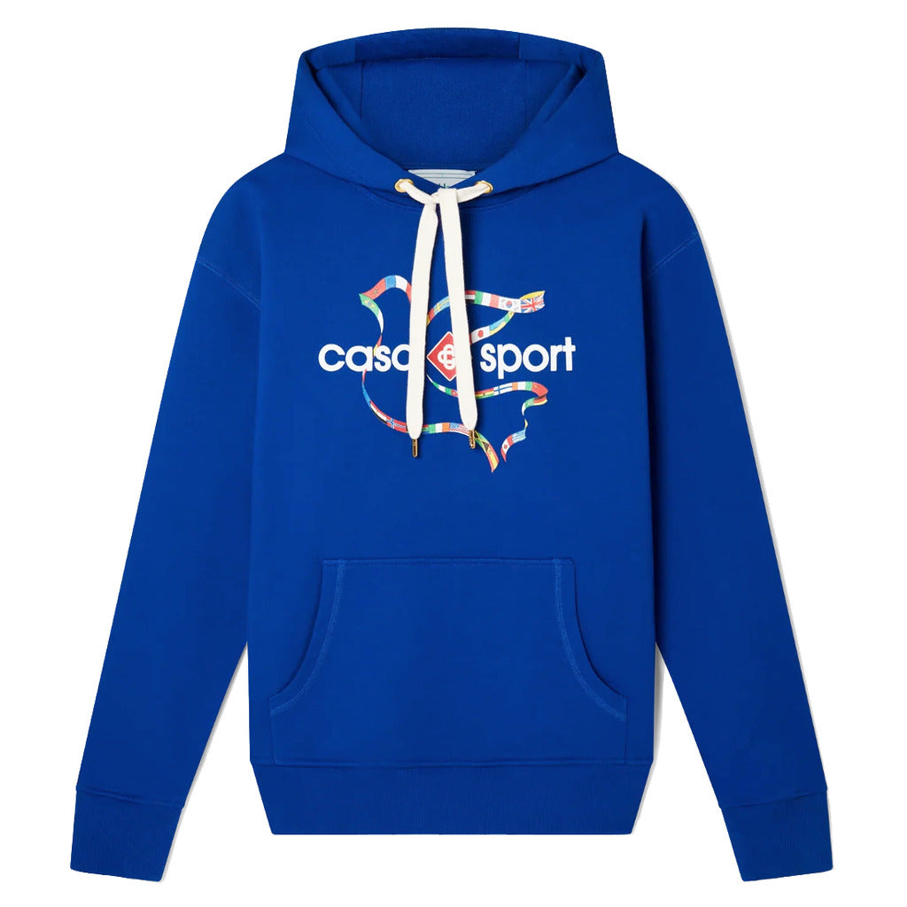 Felpa in cotone blu