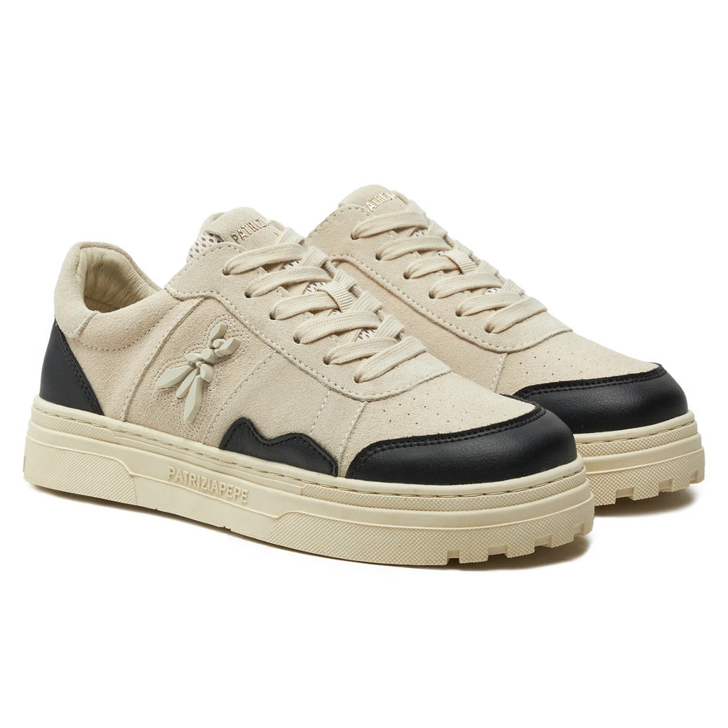 sneakers scamosciate beige