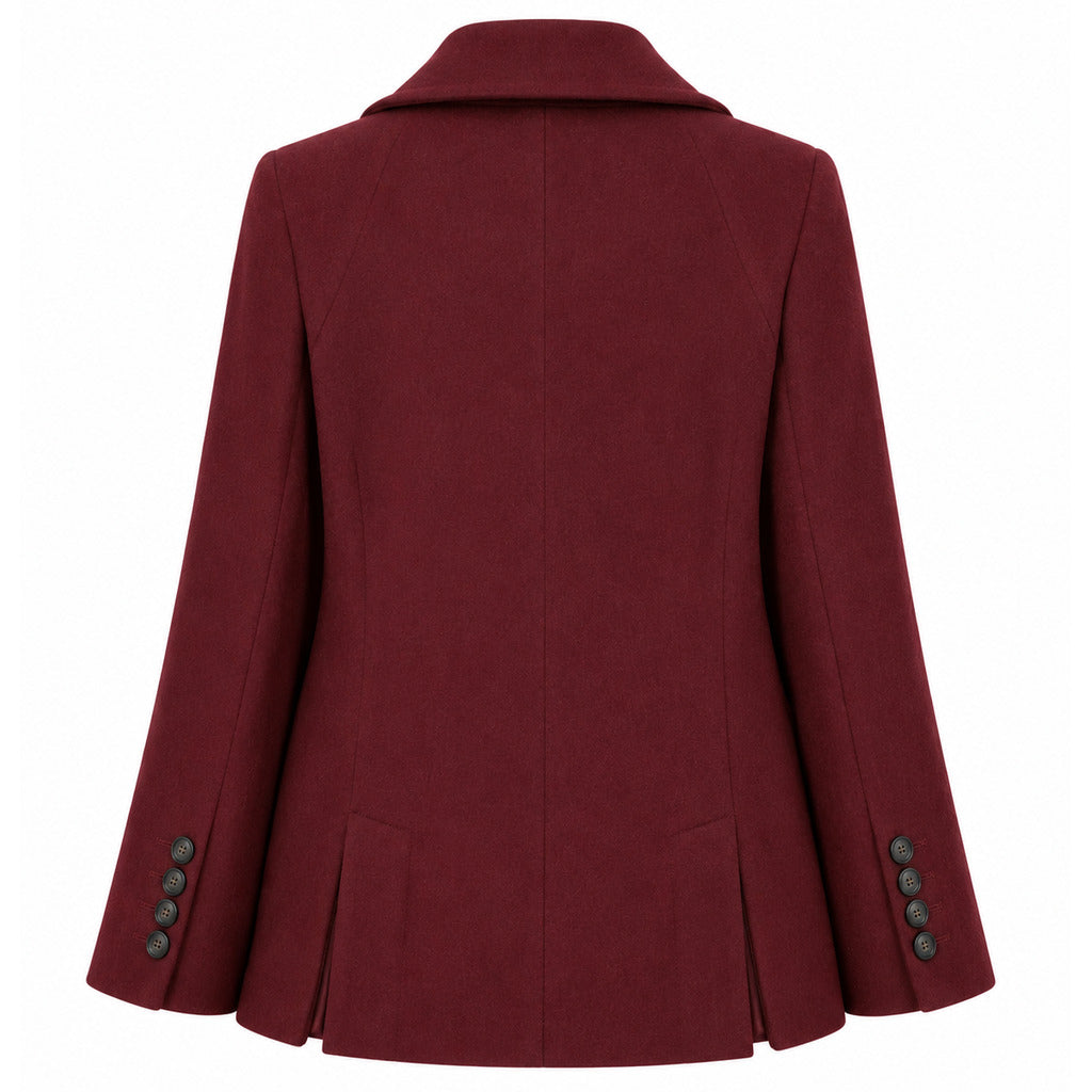 cappotto corto doppiopetto burgundy