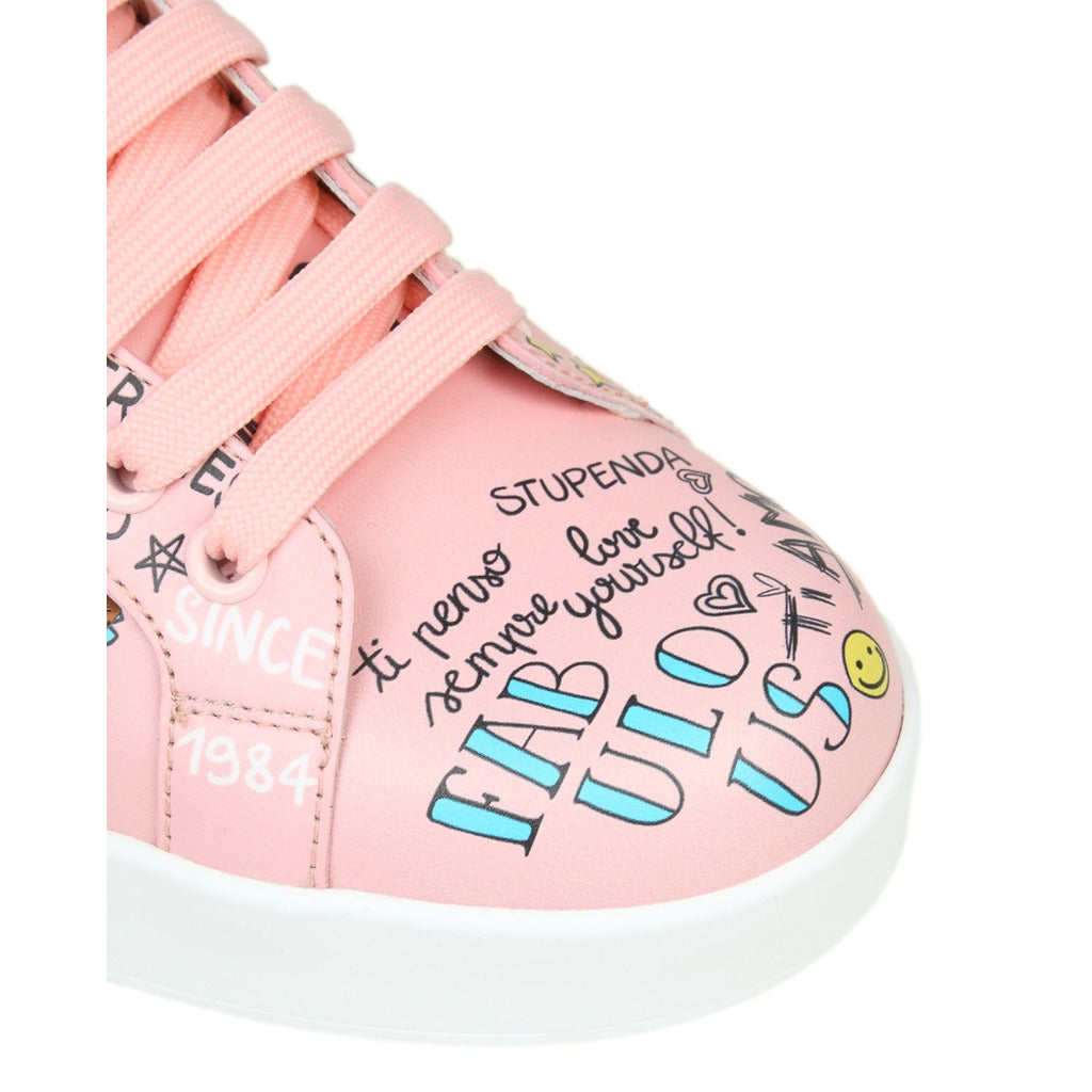 sneaker bassa graffiti rosa
