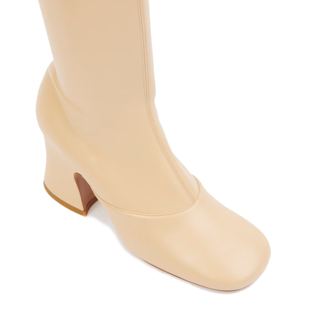 Chloé stivali in morbido tessuto elasticizzato effetto pelle, suola interna in pelle di agnello