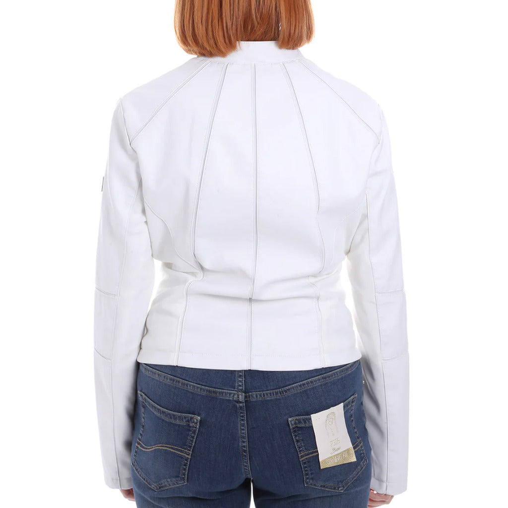 giacca ecopelle bianco
