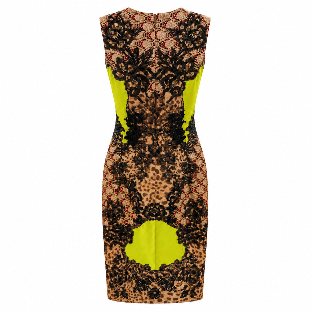 abito floreale con pizzo