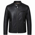 giacca pelle di capra marrone