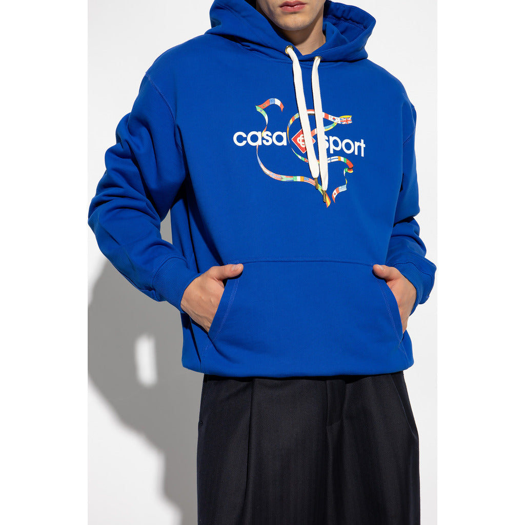 Felpa in cotone blu