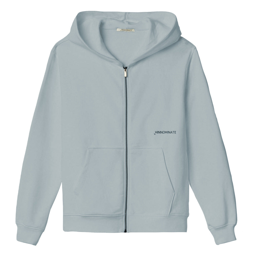 felpa azzurra cappuccio