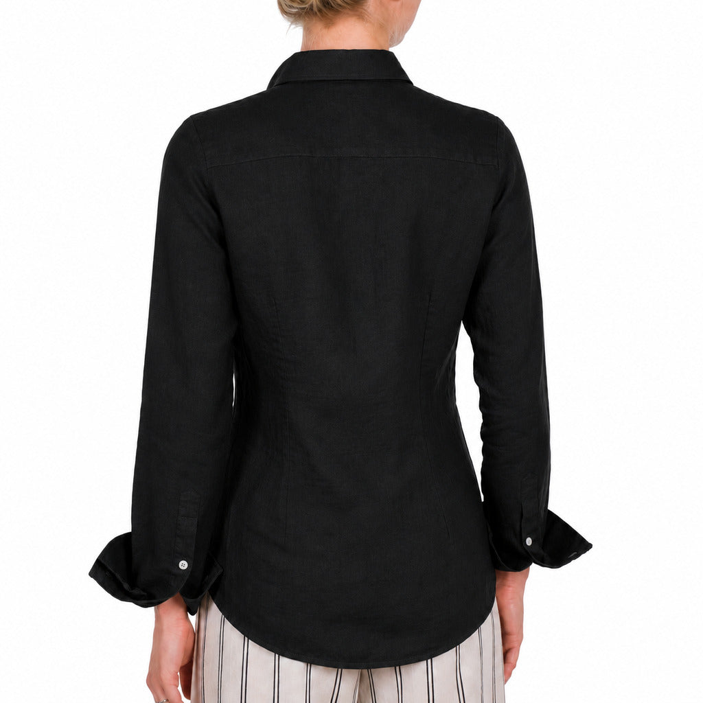 camicia lino nero