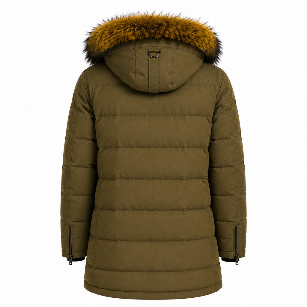 Giacca lunga con cappuccio