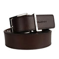 Baldinini cintura in pelle di vitello marrone double face, reversibile. Spessore: 3 cm