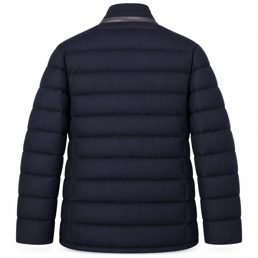 giubbotto trapuntato lana navy
